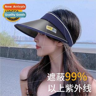 hollow top outdoor larg summer sunscreen female Japan hat