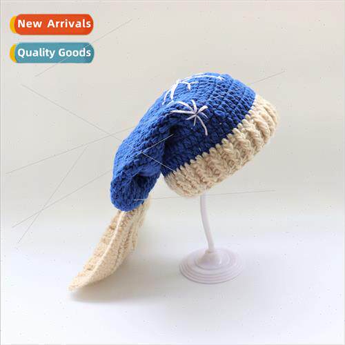 2021 fall winter new mermaid children hats warm wool crochet