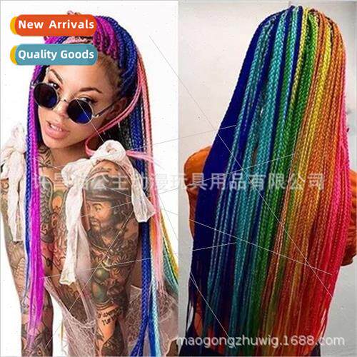 Afro-African Handmade Big Braid Wig Monochrome Dirty Braid E