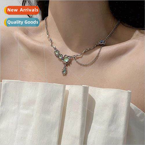 Moonstone tassel splicing necklace female sense collarbone c
