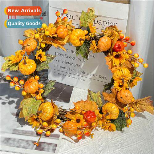 Halloween Wreath Pumpkin Decoration Harvest Festival Wreath