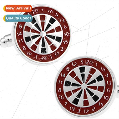 Stock Shirt Metal Cufflinks   Target Plate Shape French Cuff