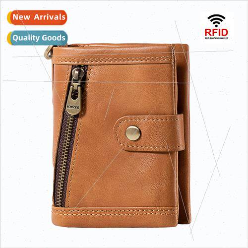 new Europe Leather Wallet RFID Multi Card ID Short Wallet Zi