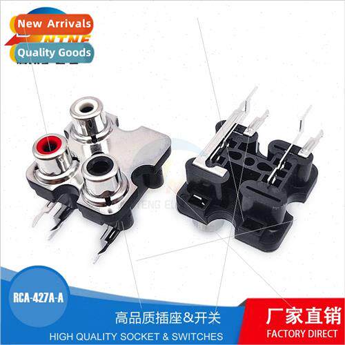 AV copper core socket AV3-8.4-7D RCA female 4-hole AV socket
