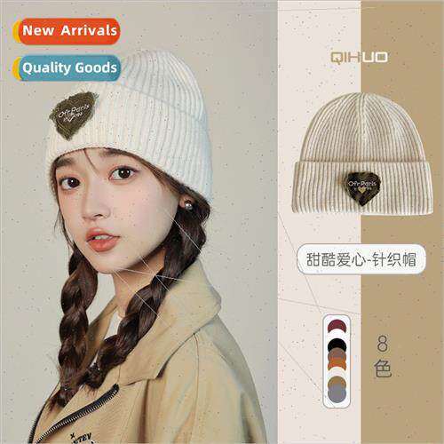 Alphabet love wool cap women  fall winter windproear warm ha