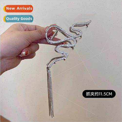 Metal line tassel grab clip female summer plate hairpin back