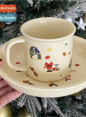 Christmas limed lovely cream graffi Christmas ceramic cup de