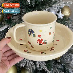 Christmas limed lovely cream graffi Christmas ceramic cup de