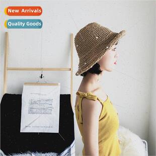 Spring Summer solid color pearl handmade flat needle crochet