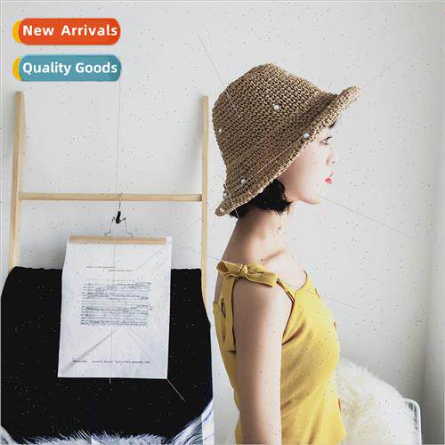 Spring Summer solid color pearl handmade flat needle crochet