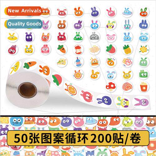 200 stickers cartoon rabb roll roll stickers cute colorful r