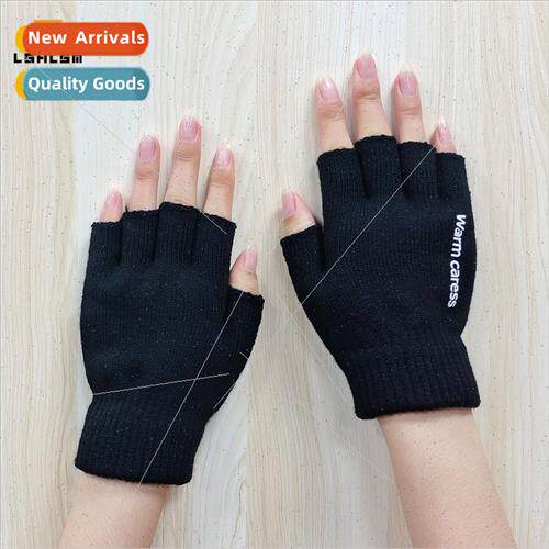 Winter gloves simple half-finger flap writing cycling cute k