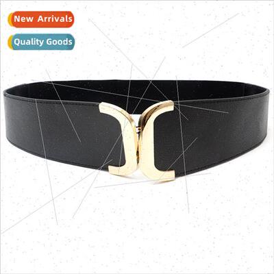 Elastic Stch Belt Ladies Black Decorative Belt Dress Accesso