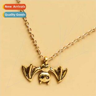 gift jewelry simple Vintage pendant Halloween bat nec Gothic
