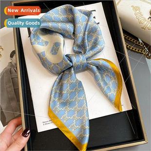 fall summer square Korean silk spring 2022 temperament