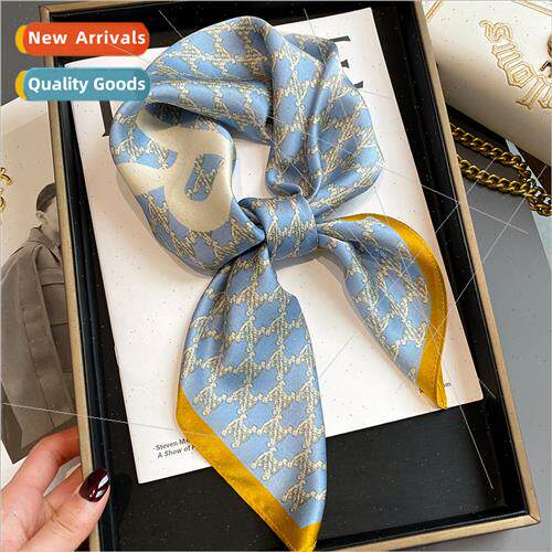2022 Korean  spring fall summer temperament 70 silk square s