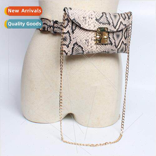Snake Women Belt Waist Bag Slim Belt Chain Waist Bag Belt Mo