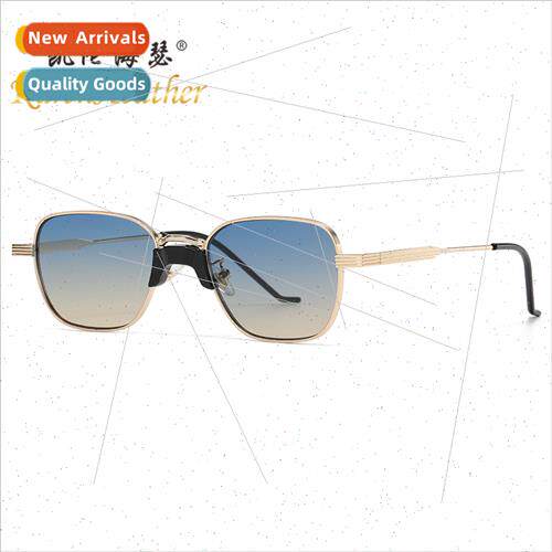 New metal small frame sunglasses Europe retro simple men wom