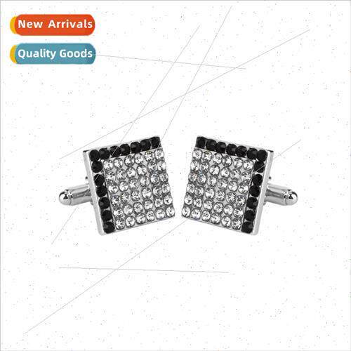 Europe Men Square Diamond Cufflinks French Cufflinks Shirt A