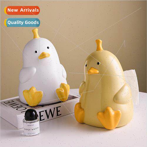 Modern minimalist yellow duck pear ceramic tissue box home l
