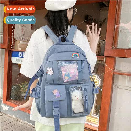 Schoolbag female Korean ins wind simple shoulder bag tide fa