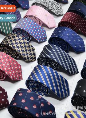 Men ties Korea 6CM1960 needle fashion fine made jacquard tie