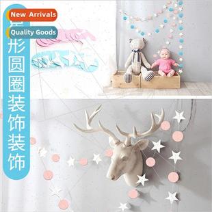 pull flower hanging Star party paper decorations weddi round