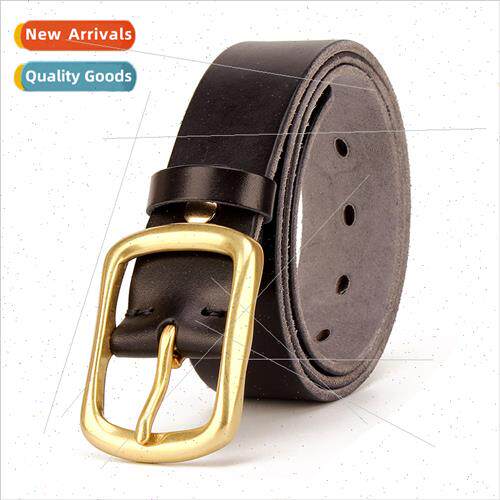 Vegetable leather belt hand washed men belt leather vintage