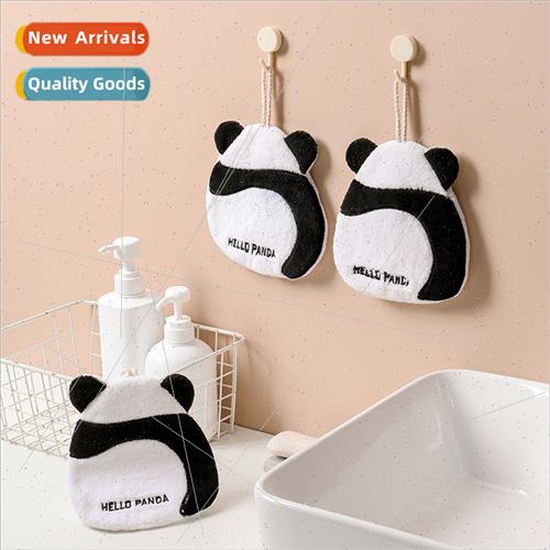 Hangable Hand Towel Hand Wash Towel Cute Cartoon Coral Velve