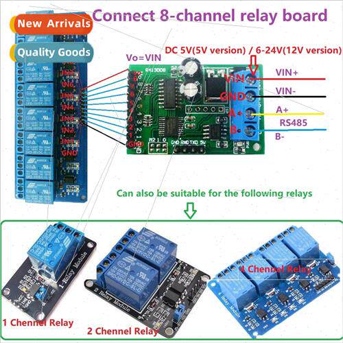 8-channel RS485 module Modbus rtu protocol AT commmultifunct