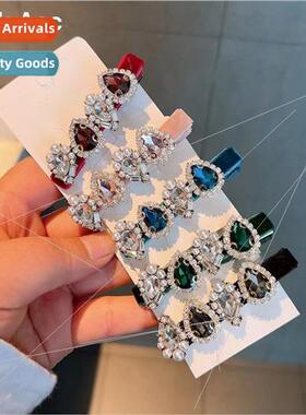 Vintage velvet diamonds French duckbill clip ins Y2 girl ban