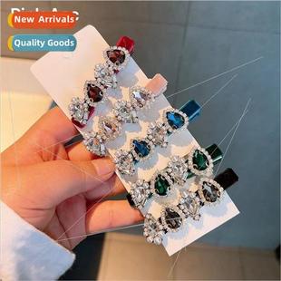 French duckbill girl velvet ban diamonds ins Vintage clip