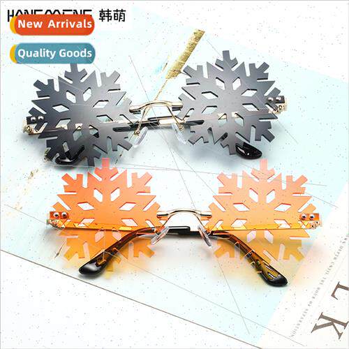 Europe snowflake light color sunglasses set walk nd glasses