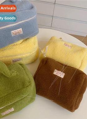 al lamb wool twoPCS makeup bag new high-color value large-ca