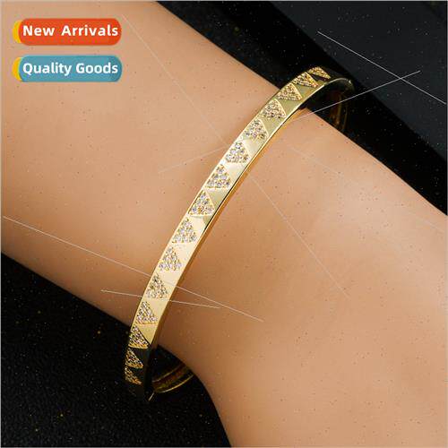 Europe new copper gold-plated micro-set zirconia bracelet nd