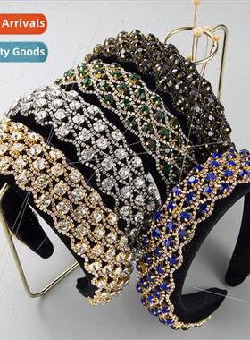 Hair bands Europe autumn velvet fabric thickened sponge rhin