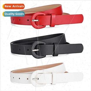 pin buckle decoration solid fashion color ladies New belt