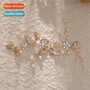 hair bands Europe New coiffure leaf wedding access gold