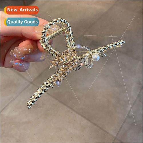Wheat ears shark clip hair back head hair card zirconia hair
