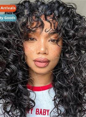 wigs Europe ladies fashion chemical fiber head covering blac