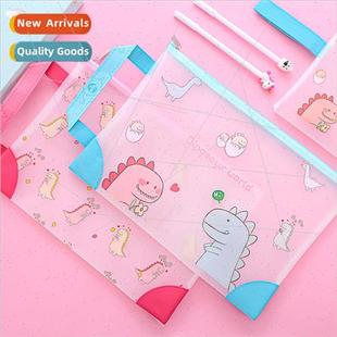 Cartoon dinosaur TPU file bag organizer folder waterprotest