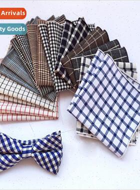 Cotton Plaid Su Dinner Pocket Towel Square Towel Small Clutc