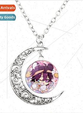 Anime Jojos Bizarre Adventure Moon Necklace Girls Clone Roun