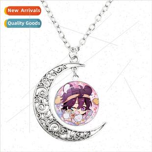 Anime Jojos Bizarre Adventure Moon Necklace Girls Clone Roun