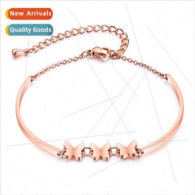 Korea Fashion Stainless Butterfly HJewelry Tanium Steel Ladi