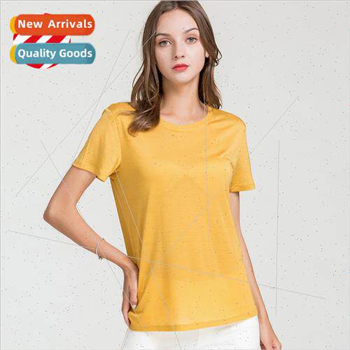 Loose silk blouse summer new large size mulberry silk knted
