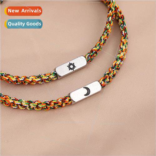 2022 Europe new fashion colorful rope stainless steel hand-w
