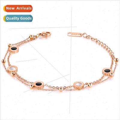 Tanium Steel wh Whe Shells Round Women Stainless Steel Doubl