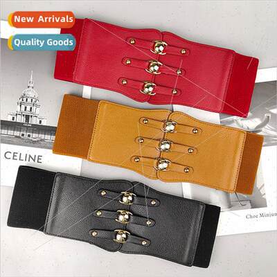 Europe retro elastic girdle waist belt female fashion ultra-