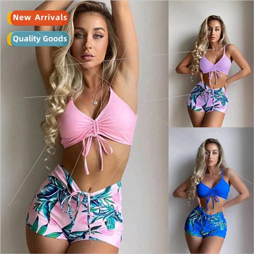 2024 new Europe sexy spl flat high waist two-piece casual bi